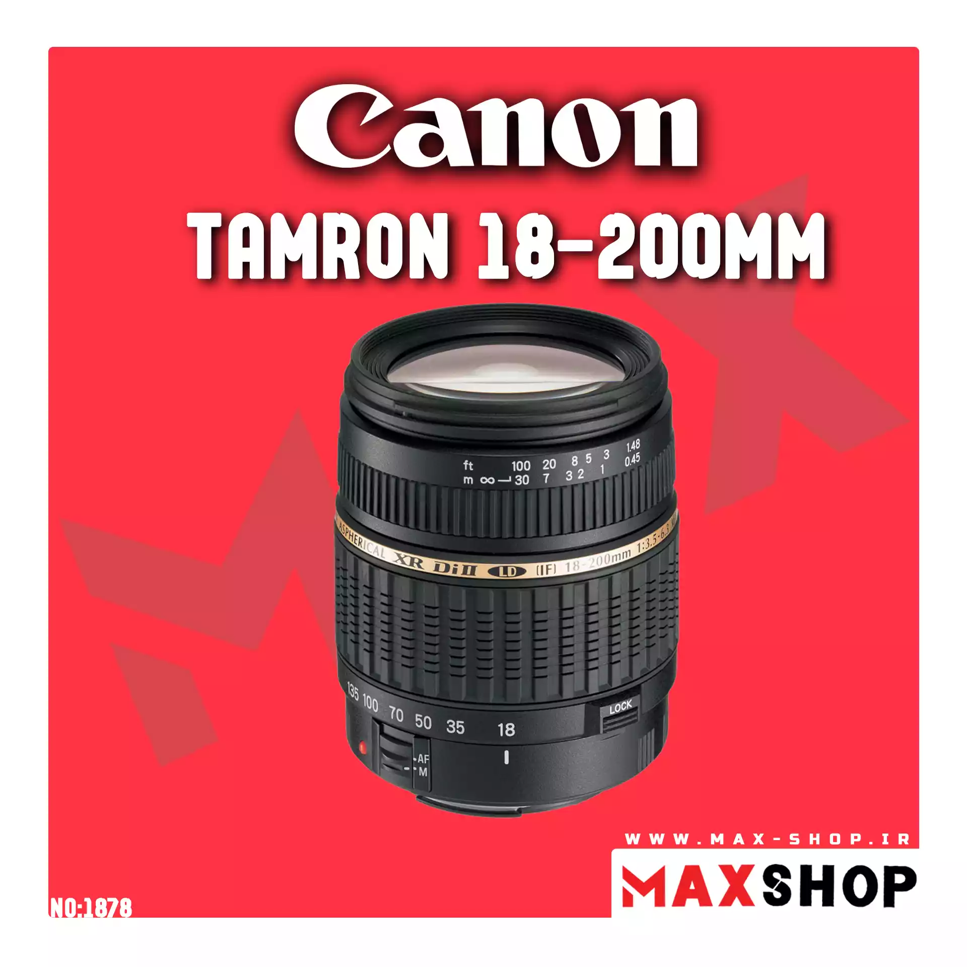 لنز تامرون برای کانن Tamron 18-200 for canon دست دو